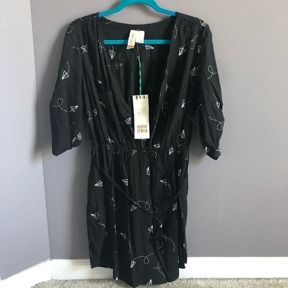 NWT Paper plane black dress